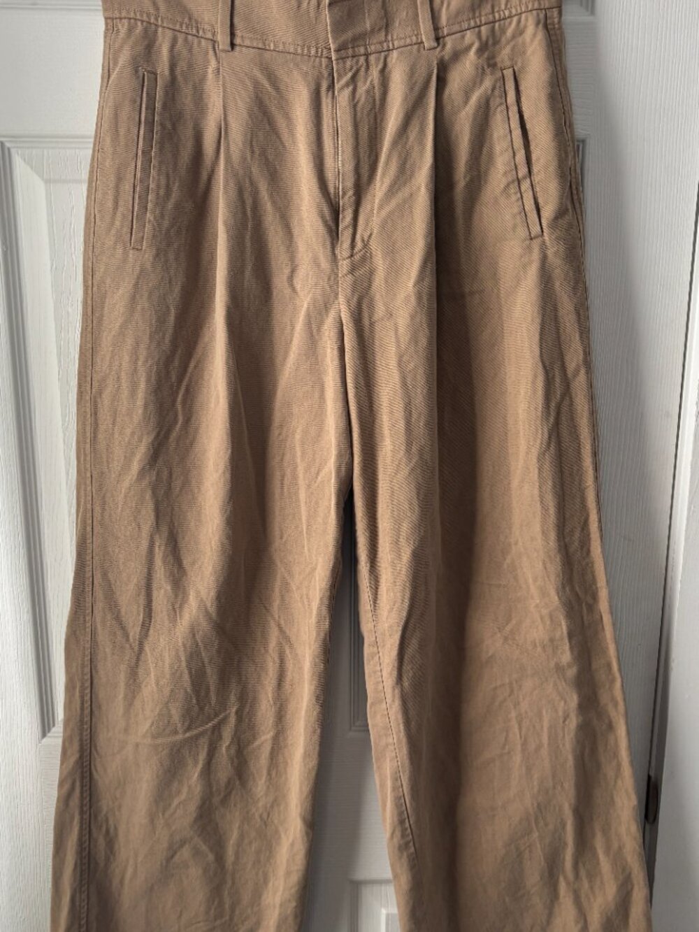 Everlane Draper Pleated Pant in Buttersmooth Brown Size 10 - Picture 10 of 12